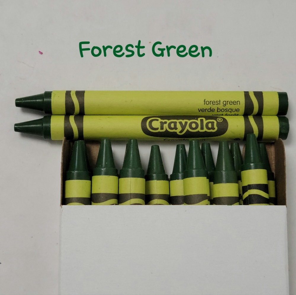 16ct Crayola Crayons (Forest Green) Single Color Bulk Lot